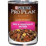 Purina Pro Plan Wet Dog Food, Savor, Adult Beef & Vegetables Entr&eacute;e Slices In Gravy, 13-Ounce Can, Pack of 12