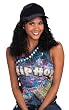 Hip Hop Girlfriend Cap with Wig - Womens Std.