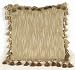 Throw Pillow 18 Inch Square Tasseled Beige