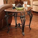 Metal and Glass End Table