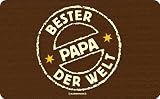 Frühstücksbrettchen Brotzeitbrettchen  Bester Papa der Welt  Resopal 23,5x14,5cm echte RICOLOR® Kult-Frühstücksbrettchen Made in Germany