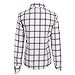Shouhengda Women Chiffon Lapel V-Neck Blouse Plaid Button Down Tops