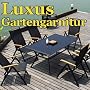 7 teilige Gartensitzgruppe Alu / Teak Gela von Benedomi