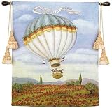 Balloon Over Poppy Wall Hanging - 27" x 32"