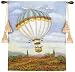 Balloon Over Poppy Wall Hanging - 27" x 32"