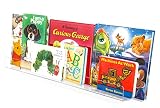Better The Day - Invisible Floating Childrens Bookshelf - 24 inch - Wall Shelf - Clear - Mounting Hardware Included