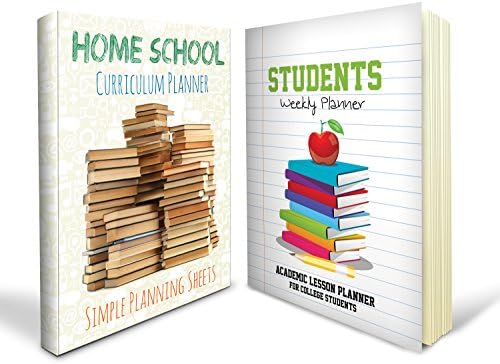 Homeschool Planner Bundle - Two Great Homeschool Planners: Includes a Home School Curriculum Planner and Students Weekly Planner with Over 100+ Pages Combined - Perfect for High School and College Uses. School Approved