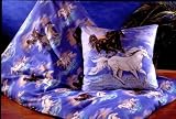 Wildpferde Bettwaesche, 80x80/ 135x200 cm, 100% Baumwolle (Biber)