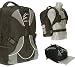 SPEAR Laptoprucksack 15,4 Zoll RAPTOR XP Rucksack mit Helmfach / Schulrucksack / REGENÜBERZUG /// SCHWARZ grau