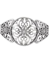 Stuller Sterling Silver Filigree Design Cuff Bracelet