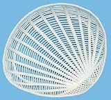 White Hand Made Ceramic Open Weave Pottery Clam Shell Plate 12" x 11" x 1 7/8"
