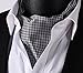 SetSense Men's Plaid Houndstooth Jacquard Woven Self Cravat Tie Ascot