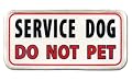 SERVICE DOG DO NOT PET Rectangle 2.5 x 5 inch Sew-on Patch