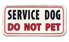 SERVICE DOG DO NOT PET Rectangle 2.5 x 5 inch Sew-on Patch