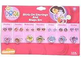 Dora the Explorer Stick on Earrings and Rings Set