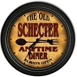 Schecter 's Family Diner Black Cascading Pub Style Wall Clock