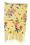 Chinese Yellow Dragon and Phoenix Silk Scarf