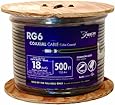 Southwire 56918445 500-Feet Quad Shields Type RG 6/U 18 AWG Coaxial Cable, Black