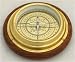 Brass Double-Needle Compass on Wood Base 4