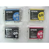 Epson 68 ink Genuine OEM T068520 plus black-All 4 color including black Workforce 500, 600, 610, 615