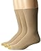 Gold Toe Men's Metropolitan Dress Sock 3 Pack, Khaki, 10-13 (Shoe Size 6-12.5)