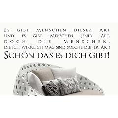 Wandtattoo "Es gibt Menschen dieser Art..." Wohnzimmer W164 (95x27 cm) wei�