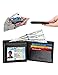 Kinzd Mens Extra Capacity Leather Trifold RFID Wallet Hybrid Bifold Flipout ID