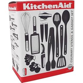 KitchenAid Cook's Series 17-Piece Starter Tool and Gadget Set, Black