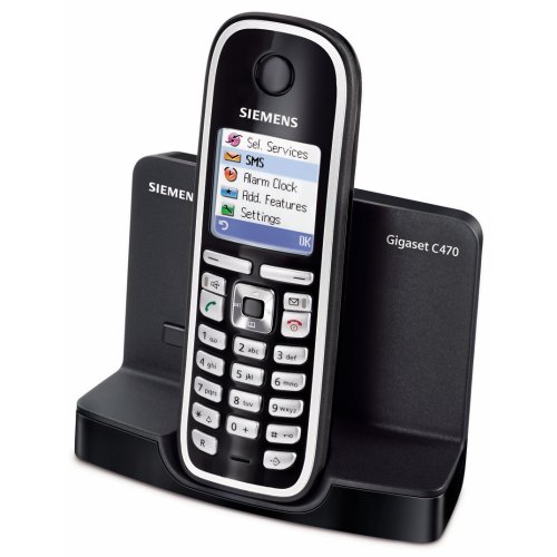 Siemens - Gigaset C470 - T�l�phone sans fil DECT\GAP - mains-libres - noir