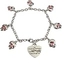 Ed Hardy Silver Skull Charm Bracelet