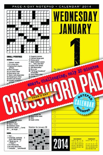 Crossword Page-a-Day Notepad and 2014 Calendar