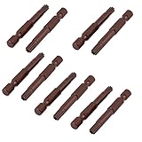 uxcell トルクスドライバーセキュリティビット ブラウン 六角シャンク 50mm長 10本入り