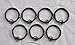 Urbanest Solid Metal Window Drapery Curtain Panel Ring with Eyelet, 1.5