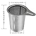 IPOW Brew-in-mug Teapot Extra Fine Mesh Tea Strainer Infuser Steeper with Lid and Handle for Loose Leaf Grain Tea Cups, Mugs, and Pots