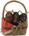 3.25" American Kennel Club Dachshunds in a Basket Dog Christmas Ornament