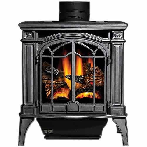 51wggNWuwDL Bayfield Direct Vent Cast Iron Stove Fuel Type: Natural Gas, Color: Wrought Iron