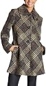 Larry Levine Women's Plaid Swing Coat