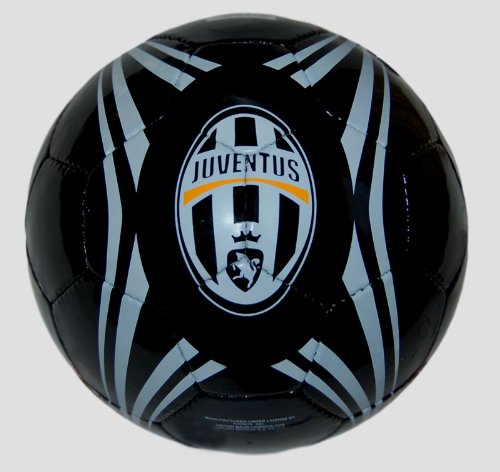 Juventus Soccer Ball - Black / White Strips