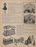 1962 Ad Doll Furniture Betsy McCall Canopy Bed Cradle - Original Print Ad