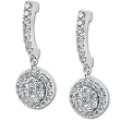 14K White Gold Diamond Earrings