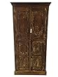 Vintage Armoire Furniture Indian Warm Teak Shabby Chic Cabinet