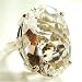 Sparkling Oval Quartz Cocktail Ring 29 Carats