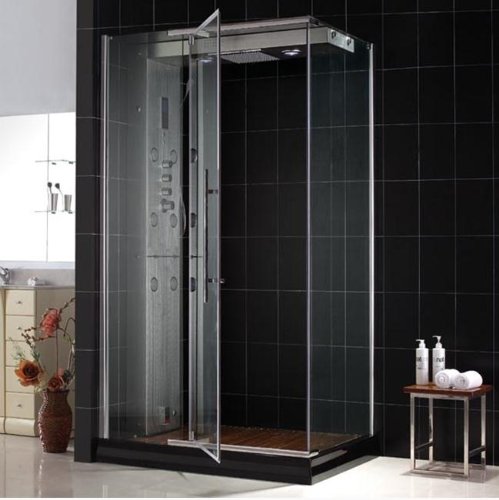 DreamLine SHJC-4036488L-01 Majestic Jetted & Steam Shower Enclosure Left Wall Installation, Chrome