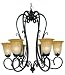 Yosemite 94536-6PG Patina Grey El Capitan Tuscan Six Light Up Lighting Chandelier from the El Capitan Collection