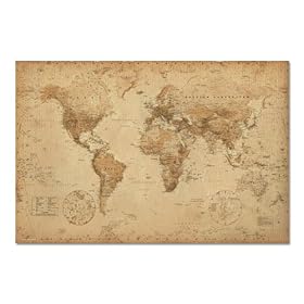 Poster World Map Antique 61 x 91 cm