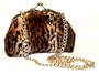 Apt 9 Cheetah Fur Clutch Evening Bag Purse