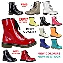 DM1 *NEW COLOURS IN STOCK* Women Ladies Funky Punk Vintage Retro Lace Up Zip Up Girls Combat Ankle Boots Shoes Size 3-8 (36-41)