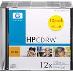 HP 12x High-Speed Rewritable CD-RW - 5 Pack