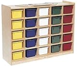 IMAGE OF Steffy Wood 25 Tray Mobile Storage Cubby