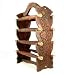 Beachcombers! Indian Tall 8 Bar Hand Carved Wood Glass Bangle Bracelet Jewelry Stand Display Holder Rack